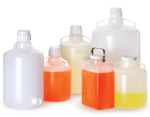 Thermo Scientific Nalgene gamybos buteliai ir jų priedai