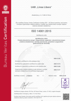 Linea Libera ISO 14001 sertifikatas