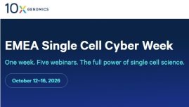 Jau prasideda 10x Genomics EMEA Single Cell Cyber Week